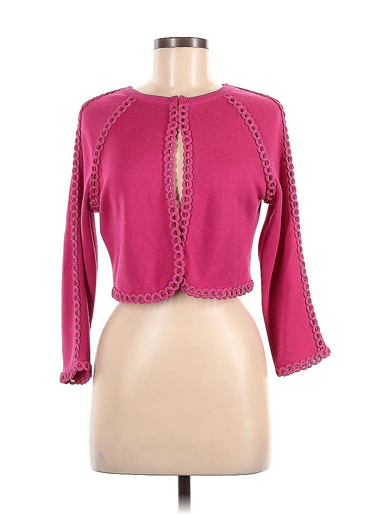 Oscar De La Renta Pink Wool Cardigan Size M 80 off ThredUp