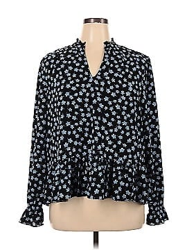 CeCe Long Sleeve Blouse with floral pattern (view 1)