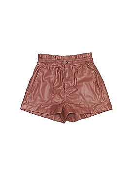 Zara Faux Leather Shorts (view 1)