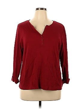 Karen Scott Long Sleeve Henley (view 1)