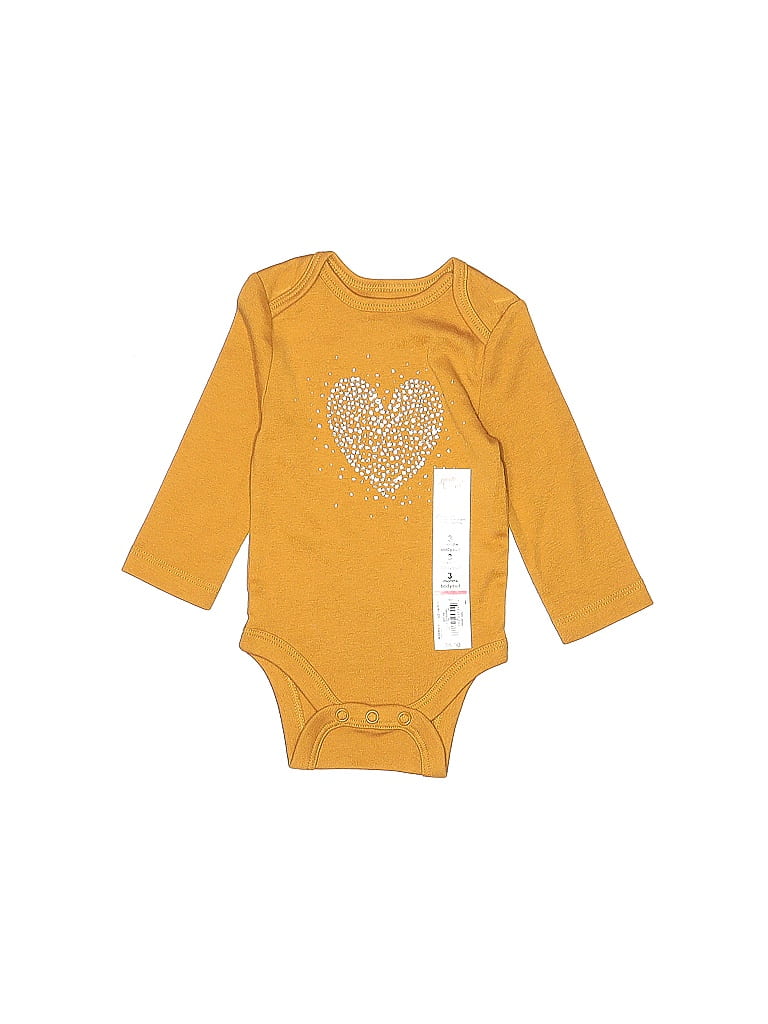 Jumping Beans Gold Long Sleeve Onesie Size 3 mo - photo 1