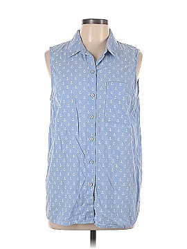 Faded Glory Sleeveless Button-Down Shirt (view 1)