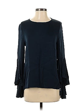 Milly Long Sleeve Silk Top (view 1)