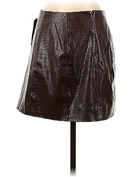 Veronica Beard Faux Leather Skirt (view 2)