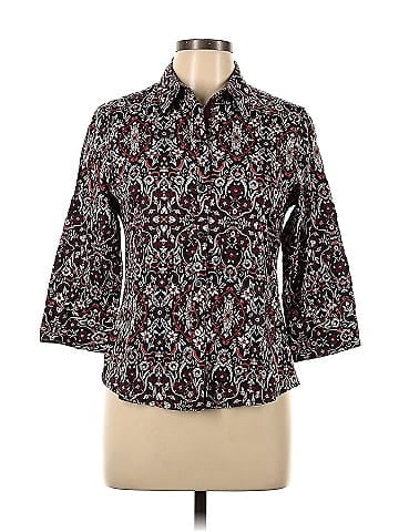 Foxcroft 3/4 Sleeve Button-Down Shirt (view 1)
