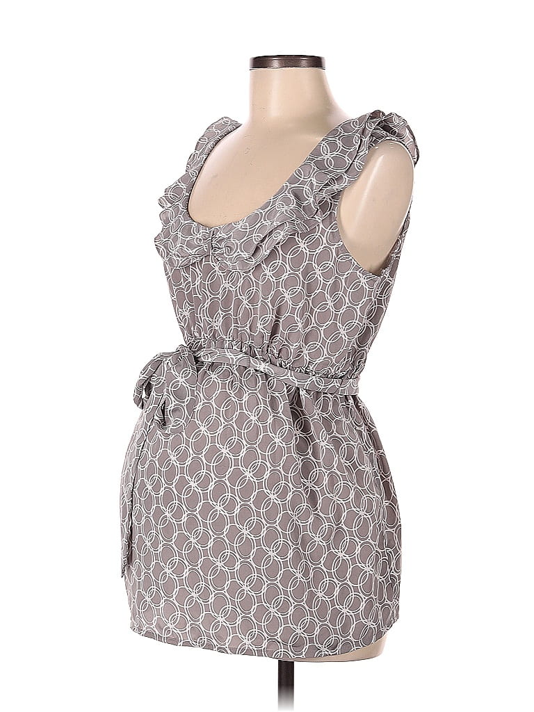 Motherhood 100% Polyester Jacquard Damask Gray Sleeveless Blouse Size M (Maternity) - photo 1