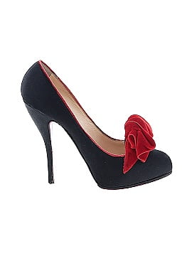 Christian Louboutin Red Velvet Lady Page Heels 125mm (view 1)