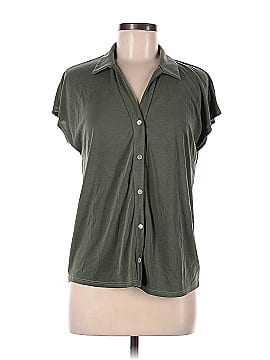 Green Envelope Short Sleeve Button-Down Shirt (view 1)
