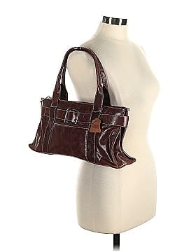 Chocolate Leather Shoulder Bag (view 2)