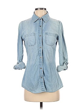 Maurices 3/4 Sleeve Button-Down Shirt (view 1)