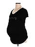 Maternity Black Short Sleeve T-Shirt Size 0X - photo 1