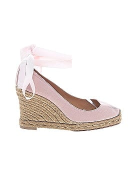 Christian Louboutin Pink Taupe Canvas Formentera Wedges 95mm (view 1)