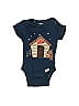 Gerber 100% Cotton Graphic Blue Short Sleeve Onesie Size Newborn - photo 1