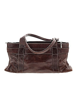Chocolate Leather Shoulder Bag (view 2)