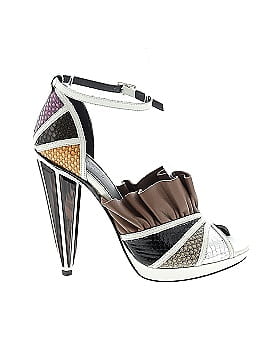 Rodarte Embossed Metallic Leather Heels (view 1)