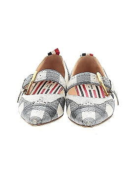 Thom Browne Gingham Brogued Long-Point Flats (view 2)
