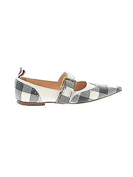 Thom Browne Gingham Brogued Long-Point Flats (view 1)