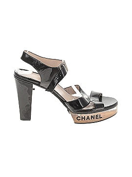 Chanel Vintage Patent Leather Sandals (view 1)
