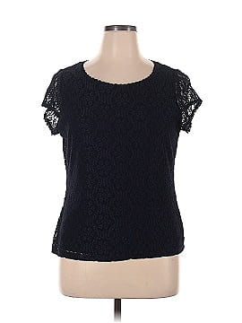 Karl Lagerfeld Paris Short Sleeve Blouse (view 1)