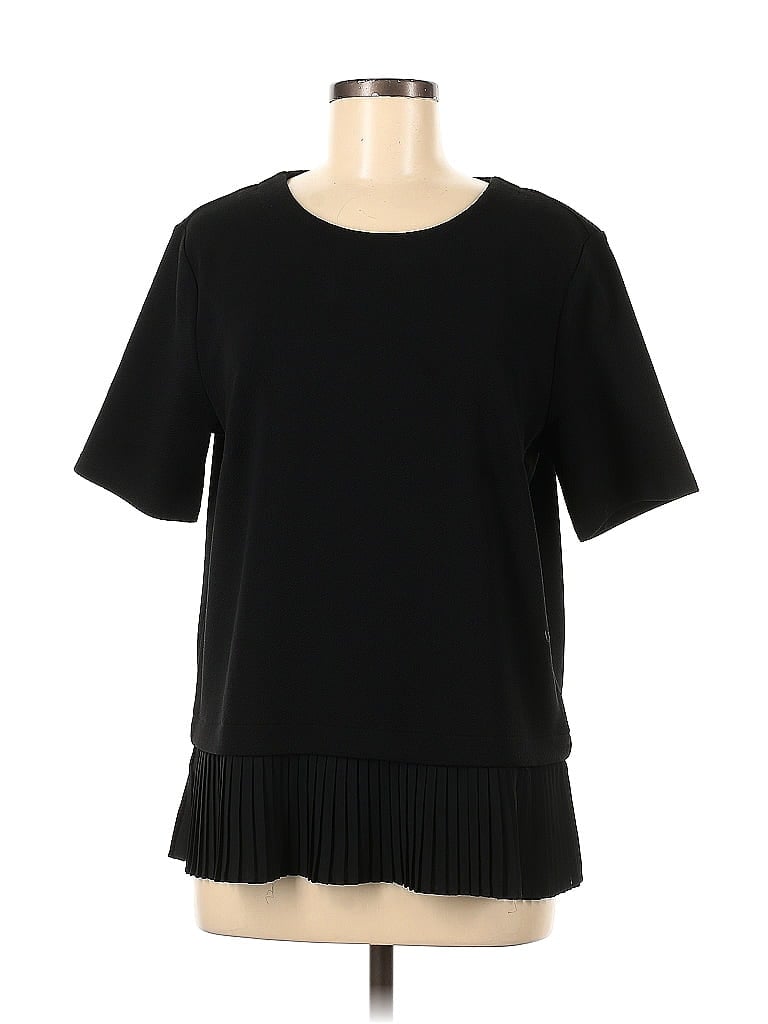 Pre-owned The Limited Short Sleeve Top Black Crew Neck Tops