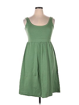 Green Cotton Casual Dress (view 1)