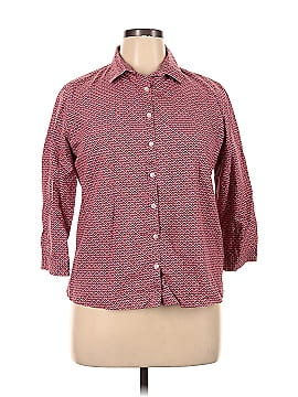 Lands' End 3/4 Sleeve Button-Down Shirt (view 1)