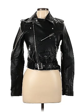 Flamant Rose Collection Faux Leather Jacket (view 1)
