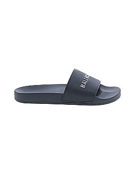 Balenciaga Rubber Logo Pool Slide Sandals (view 1)