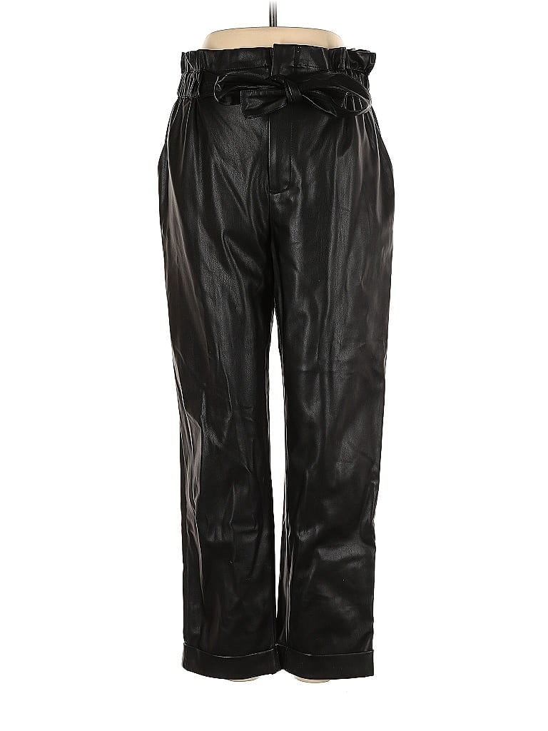 Pre-owned Mng Faux Leather Pants In Black