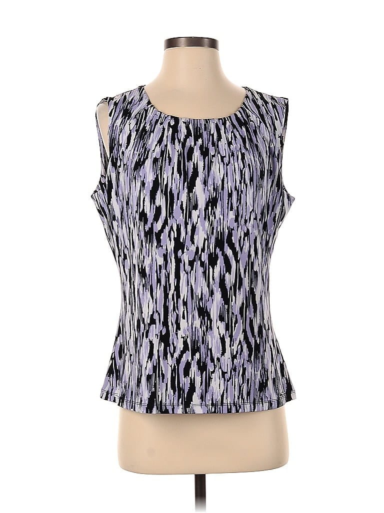 Pre-owned Calvin Klein Sleeveless Blouse In Purple