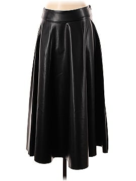 Carre Noir Faux Leather Skirt (view 1)