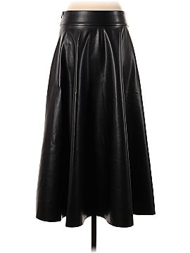 Carre Noir Faux Leather Skirt (view 2)