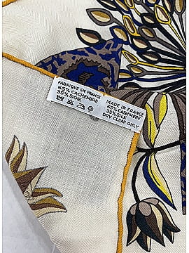 Hermès Cashmere Silk Fleurs et Papillons de Tissus Shawl 140 (view 2)