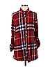 Meritt Plaid Burgundy Long Sleeve Button-Down Shirt Size S - photo 1