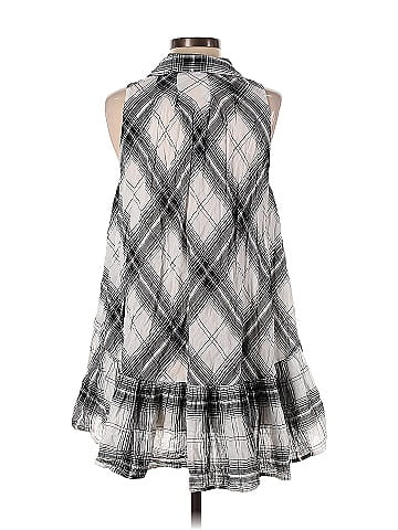 En Creme Sleeveless Button-Down Shirt (view 2)