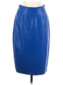 Vakko Faux Leather Skirt (view 1)