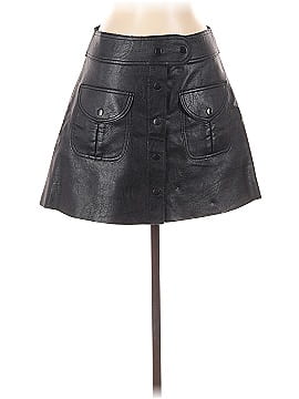 Zara Faux Leather Skirt (view 1)