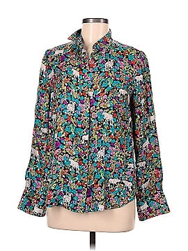 J.Crew Collection Long Sleeve Silk Top (view 1)