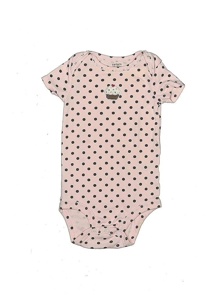 CARTER'S Pre-owned Babies' Short Sleeve Onesie In Pink