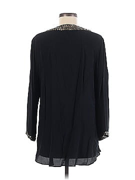 Calypso St. Barth Long Sleeve Silk Top (view 2)