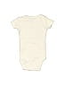 Carter's 100% Cotton Solid Ivory Short Sleeve Onesie Size Newborn - photo 2