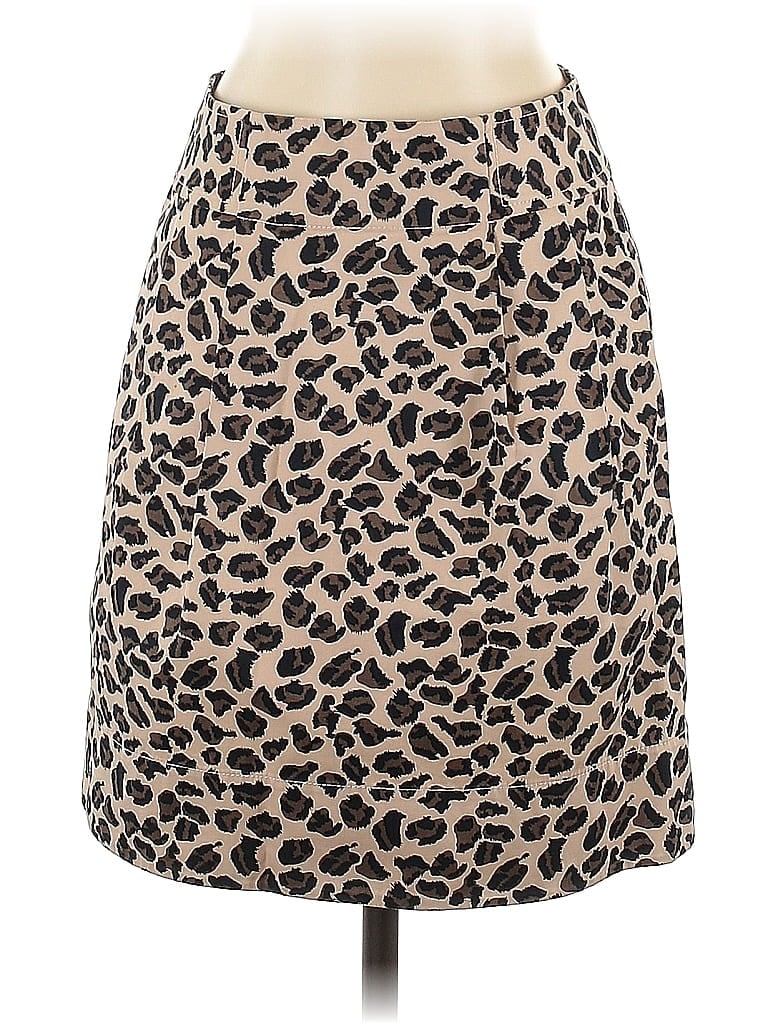 Marc by Marc Jacobs 100% Cotton Animal Print Tan Casual Skirt Size 2 - photo 1