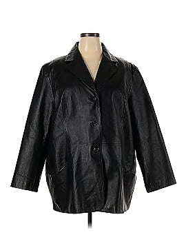 Madison & Max Faux Leather Jacket (view 1)