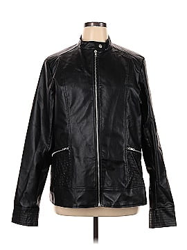 LTS Basics Faux Leather Jacket (view 1)
