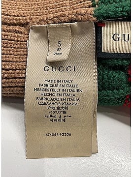 Gucci Striped Wool GG Patch Beanie (view 2)