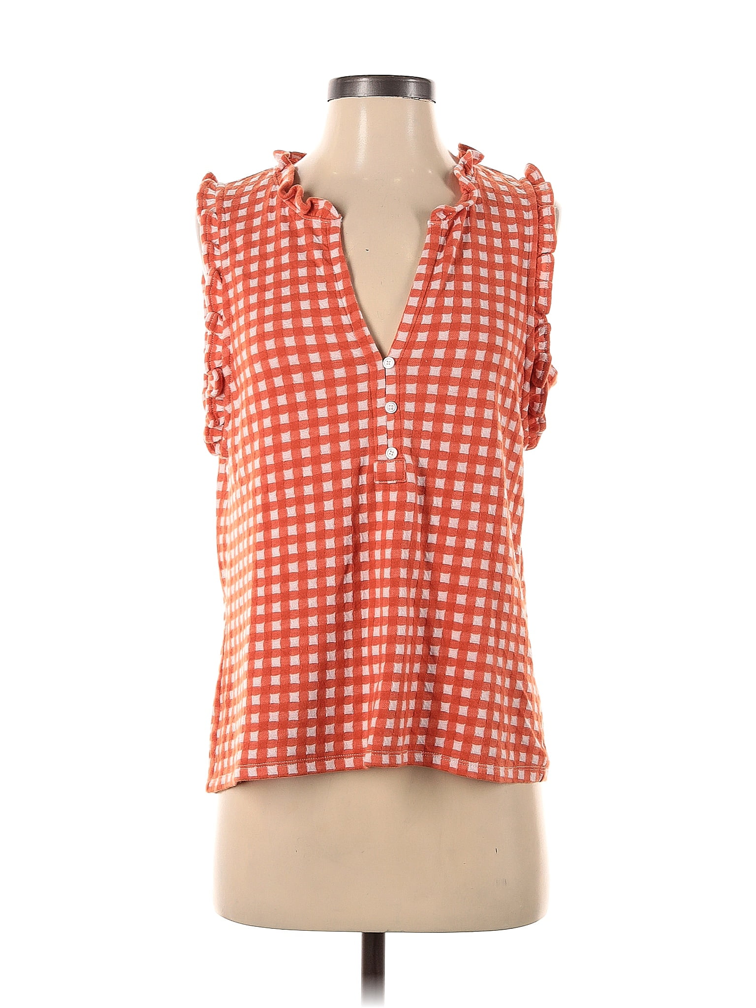 Ann Taylor LOFT Outlet Orange Short Sleeve Blouse Size S 57 off