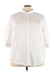 Woman Within Long Sleeve Button Down Shirt