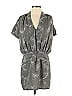 Walter by Walter Baker 100% Polyester Animal Print Metallic Gray Casual Dress Size S - photo 1