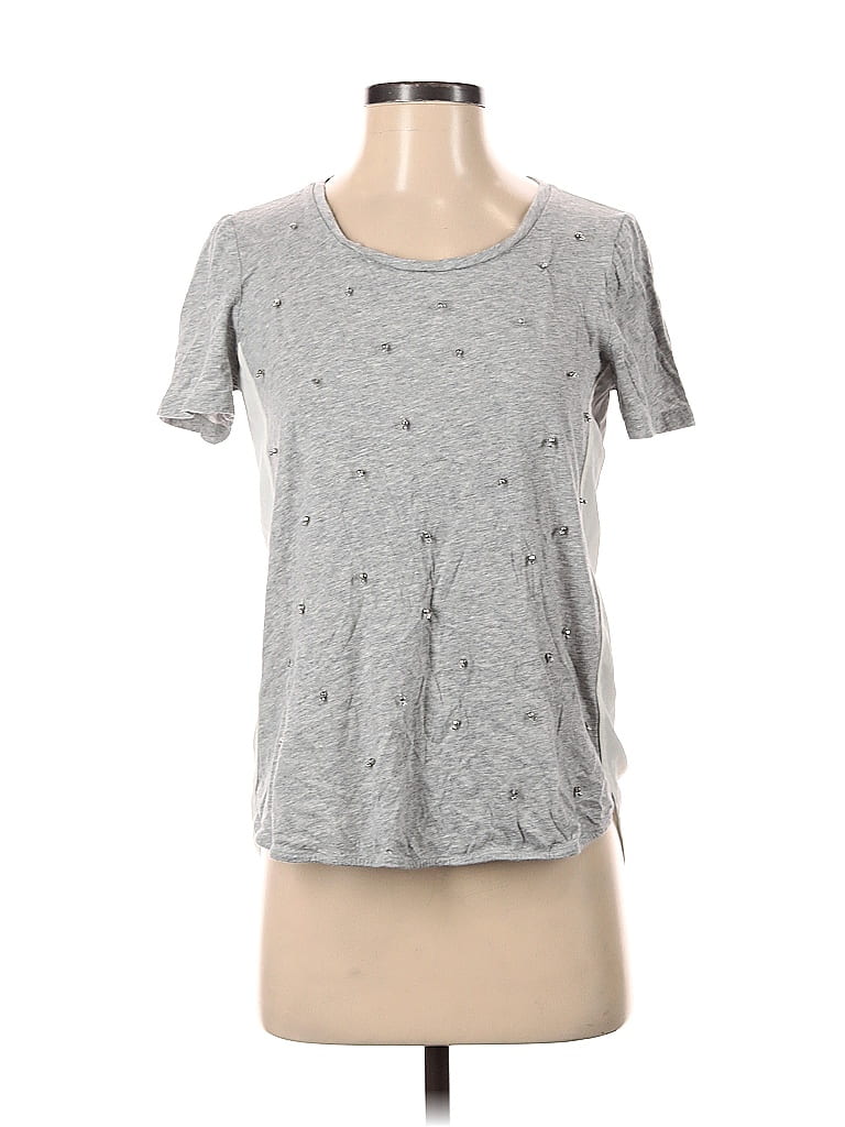 Pre-owned Ann Taylor Loft Short Sleeve T-shirt In Gray