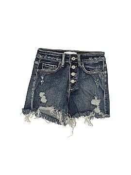 Blue Velvet Denim Shorts (view 1)